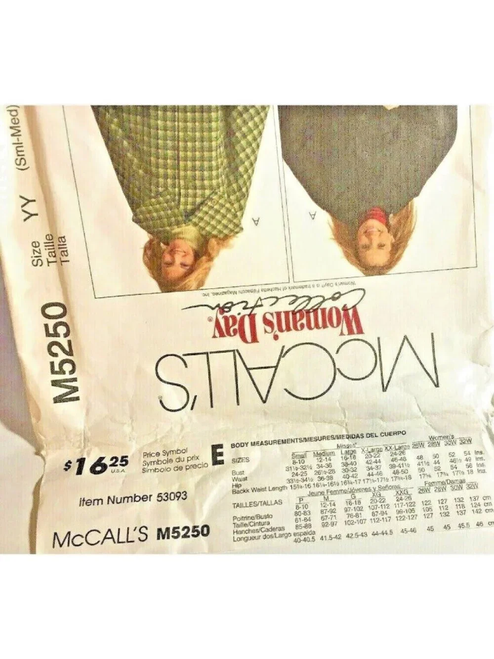 Vintage Sewing Pattern McCalls M5250 Miss Capes Ponchos Sizes Sml-Med 8-14 Uncut